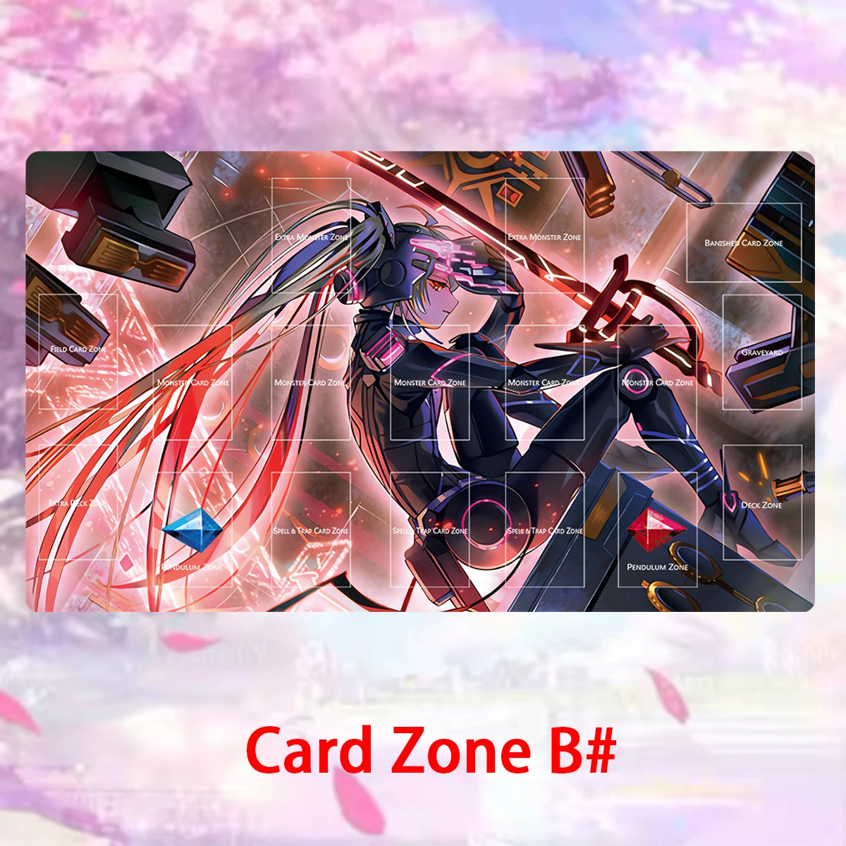 YuGiOh Play mat Sky Striker Mobilize - Engage! TCG CCG Board Game Trading Card Game Mat Mouse Pad Rubber Desk Mat Zones Free Bag