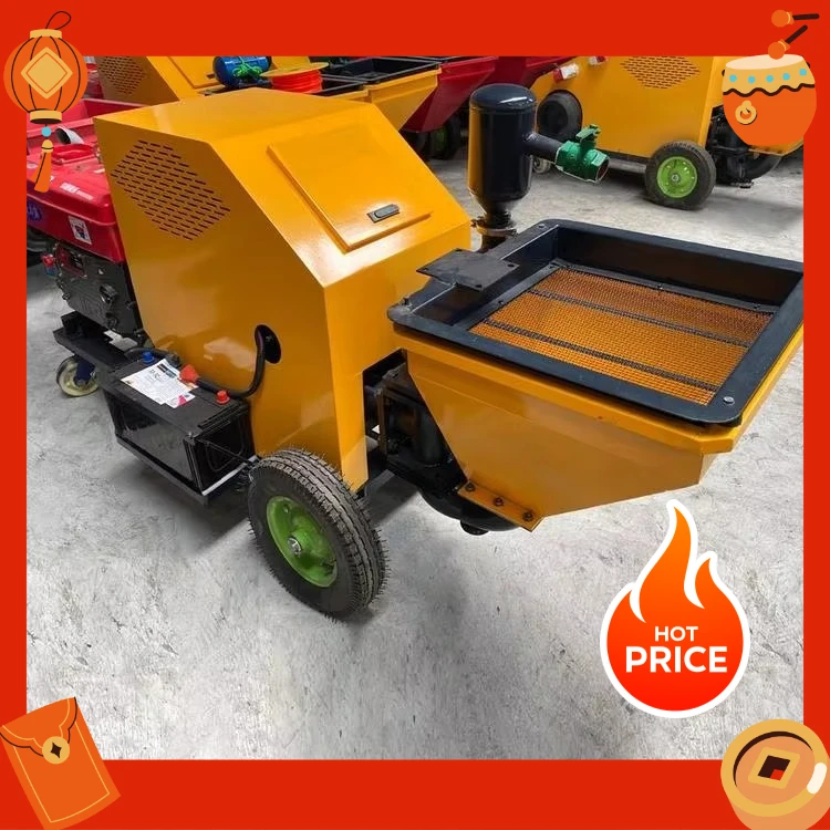Automatic Gypsum Spraying Machine, High Efficiency & Energy Saving, Easy Operation, Construction Plastering Tool