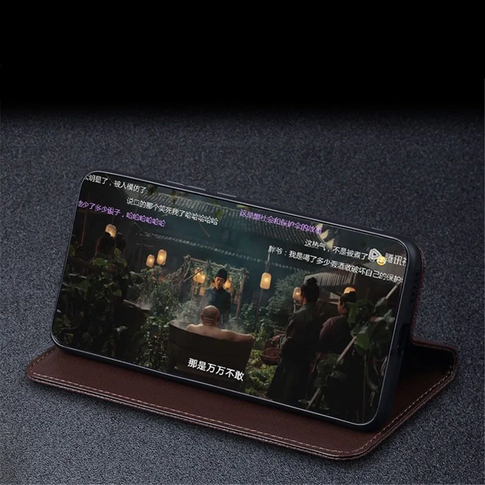 Genuine Leather Crocodile Ostrich Flip Case for Samsung Galaxy S24 Ultra S24 Business Holder Cover