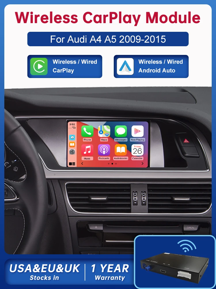 Carplay Interface Mirror Link Air Play Road Top Wireless Android Auto Für Audi Auto A4 A5 Q5 B8 2009-2015 Schnittstelle