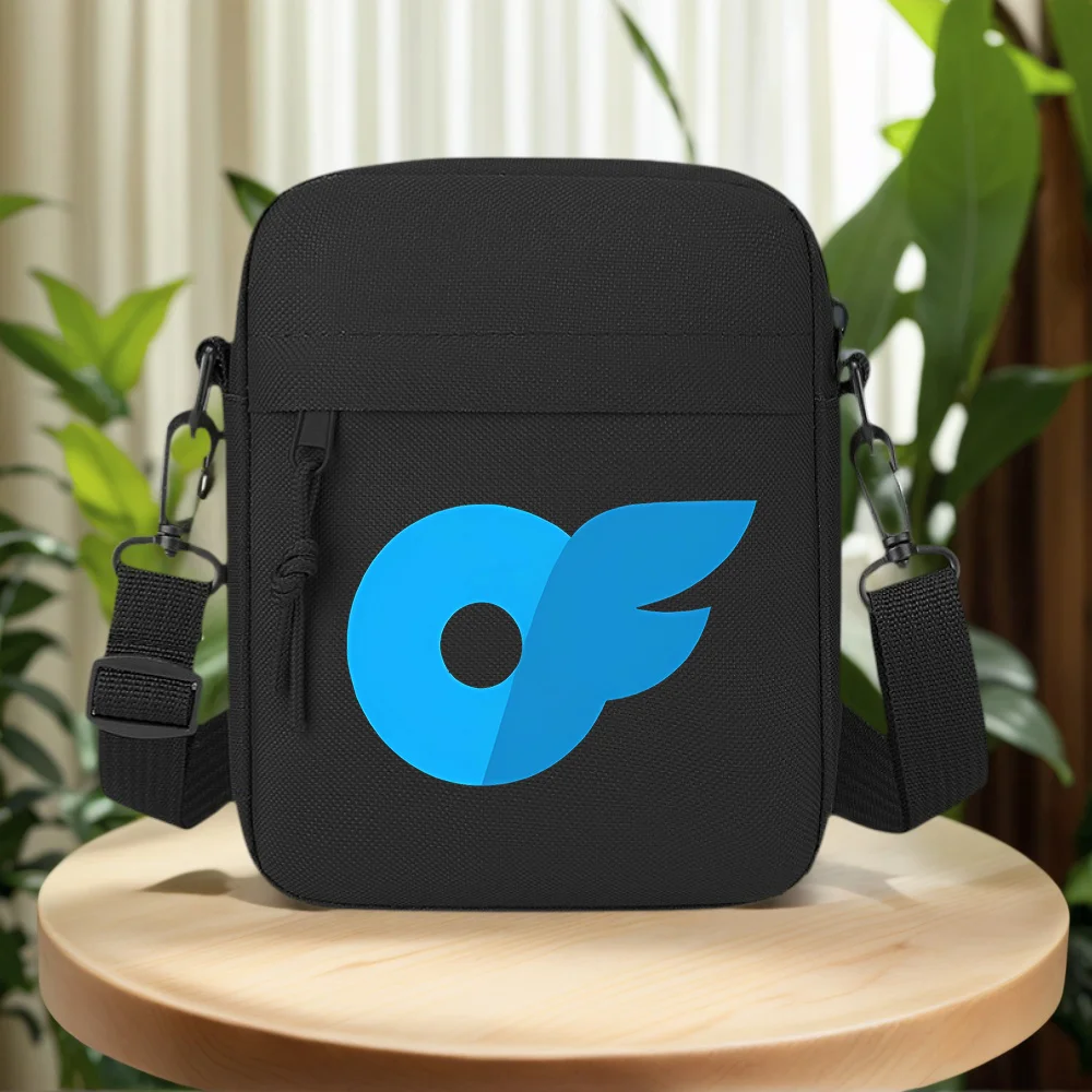 Blue circle wing emblem design Men Crossbody Bag Single Shoulder Women Cartoon Anime Film Printing Design Unisex