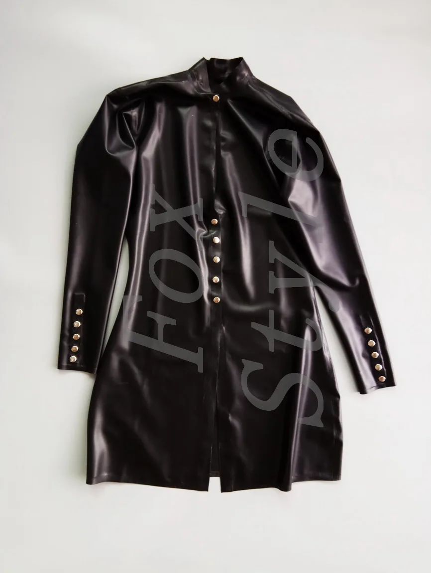 women's latex coat outwear