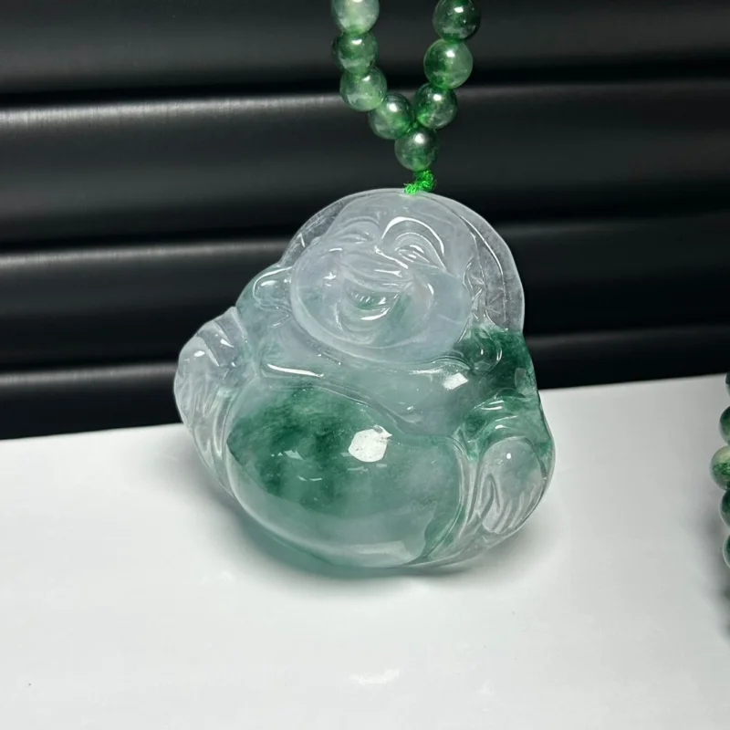 

Certified Natural High Ice Buddha Jade Jadeite amulet Pendant&NecklacesBuddha