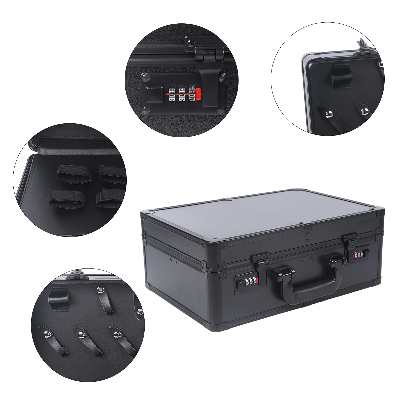 Portable Barber Case Organizer, Large Capacity Travel Storage for Clippers, Trimmers, Scissors, Combs, and Styling Tools, Metal