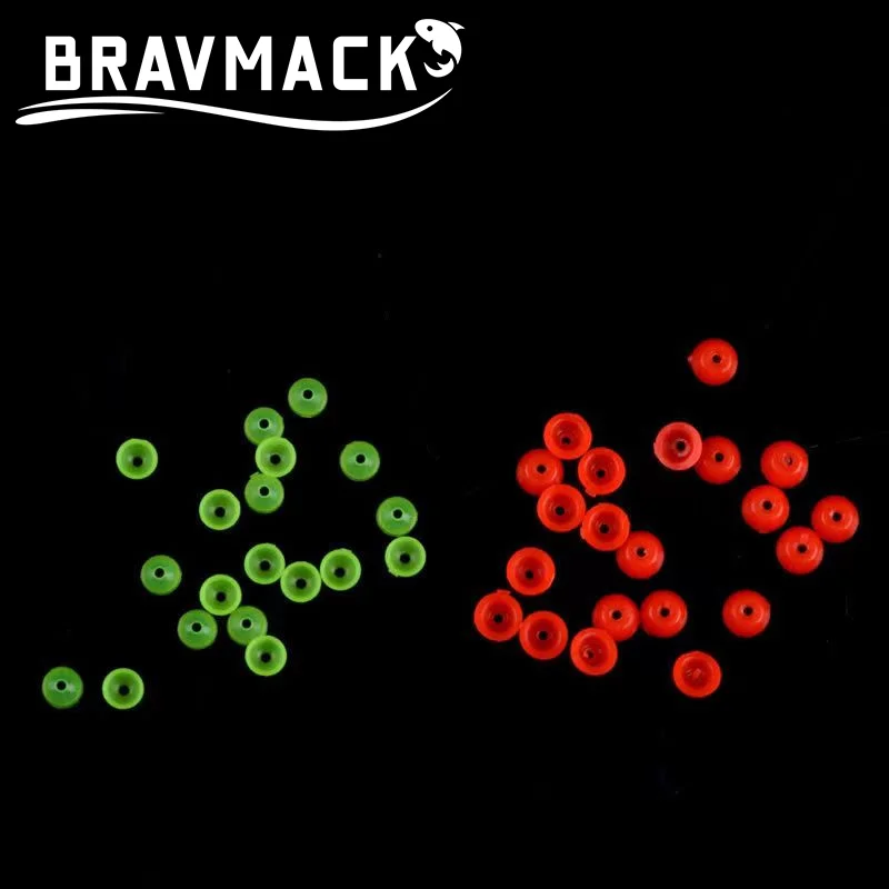 100pcs Luminous Half Round Stopper Beads Fishing for Sea Fishing Floating Tackle Fishing Tools Fishing Accessories image 3