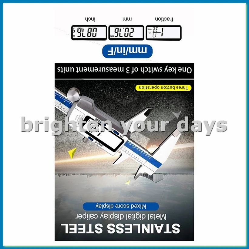 

Штангенциркуль Et52 из нержавеющей стали 150 мм 6 дюймов измерительный прибор электронный дисплей штангенциркуль микрометр-A79U