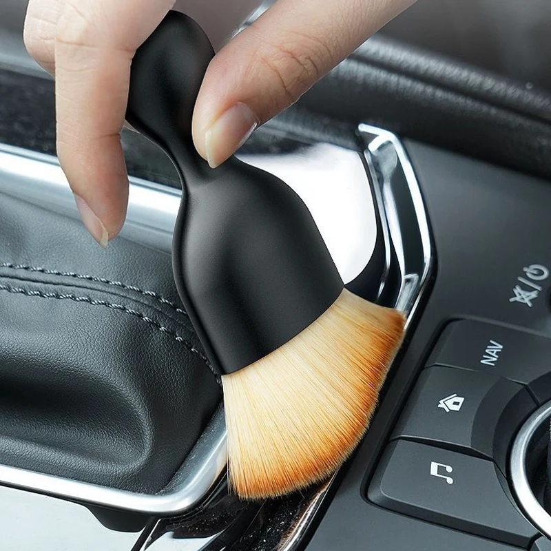 Car Interior Cleaning Tool Air Conditioner Air Outlet Cleaning Soft Brush Car Brush Car Crevice Dust Removal Artifact Brush