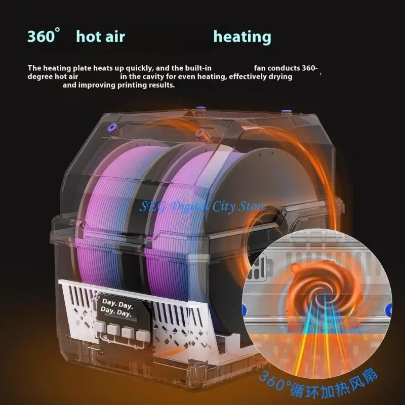 

Коробка высыхания в филапах U75B с PTFE -кормовым портом Контроль влажности 15 85% для -печати