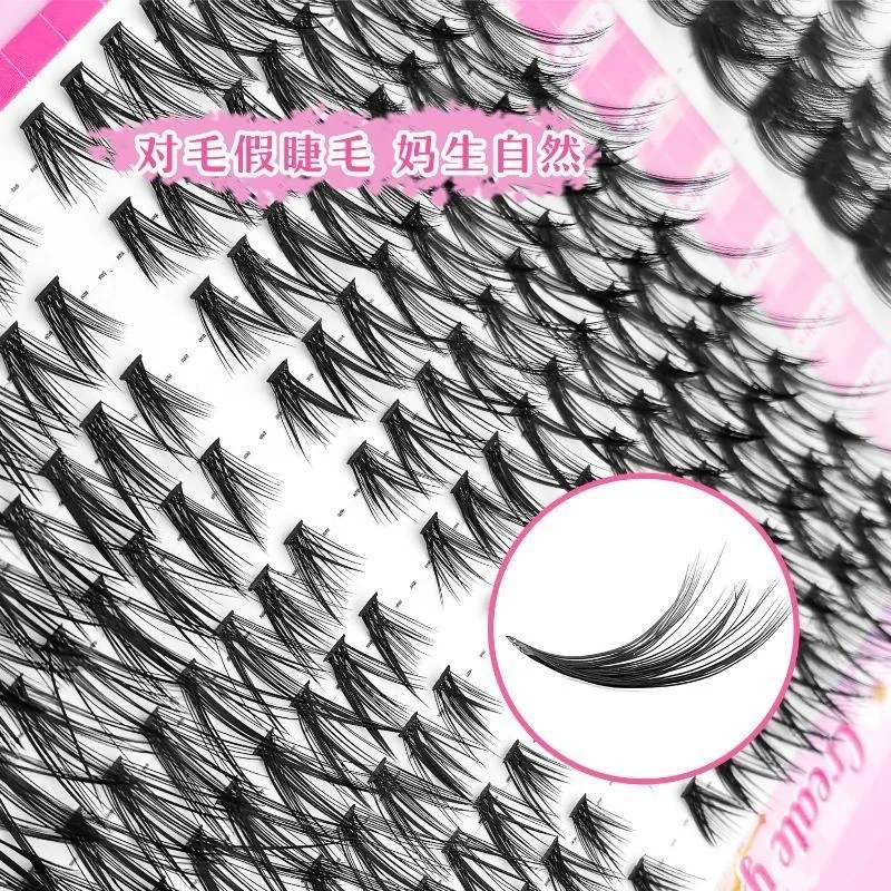 Long Lasting Mix Lash Book Natural Manga Individual Lash Clusters Large Capacity False Lashes for Overnight Wear