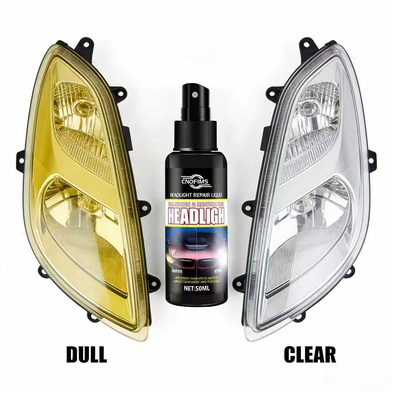 

50 мл жидкость для ремонта фар для BMW Toyota, освежающие фары автомобиля, простое, удобное удаление пожелтения, восстановление автомобильных фар