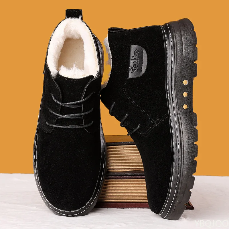 

Fashionable New Casual Comfortable Cotton Shoes 2026 Anti Slip Thick Warm Men's Shoes Versatile Boots for Men Chunky Sneakers