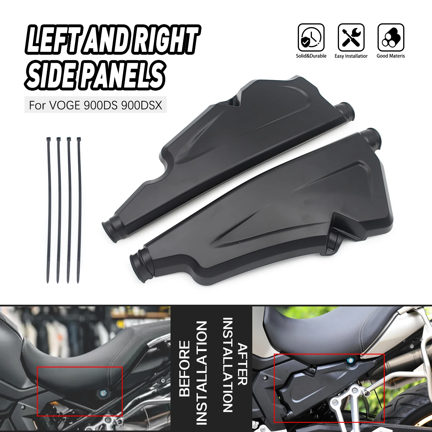 

Frame Side Fairing For LONCIN VOGE 900DS 900DSX 2024 2025 Frame Decorate Cover Cover Plate Mudguard Infill Set Motorcycle Parts