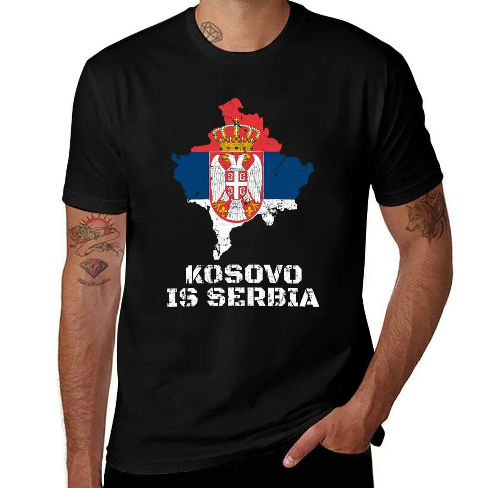 

Kosovo is Serbia - Kosovo Serb - Serbian Flag T-Shirt t shirts for man graphic vintage t shirts designer T-Shirt
