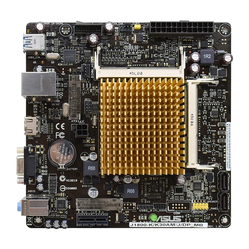 ASUS J1800-K Motherboard BGA 1170 Support Intel Celeron J1800 Dual-core CPU DDR3L 1333MHz HDMI PCIe 2.0 Mini-ITX