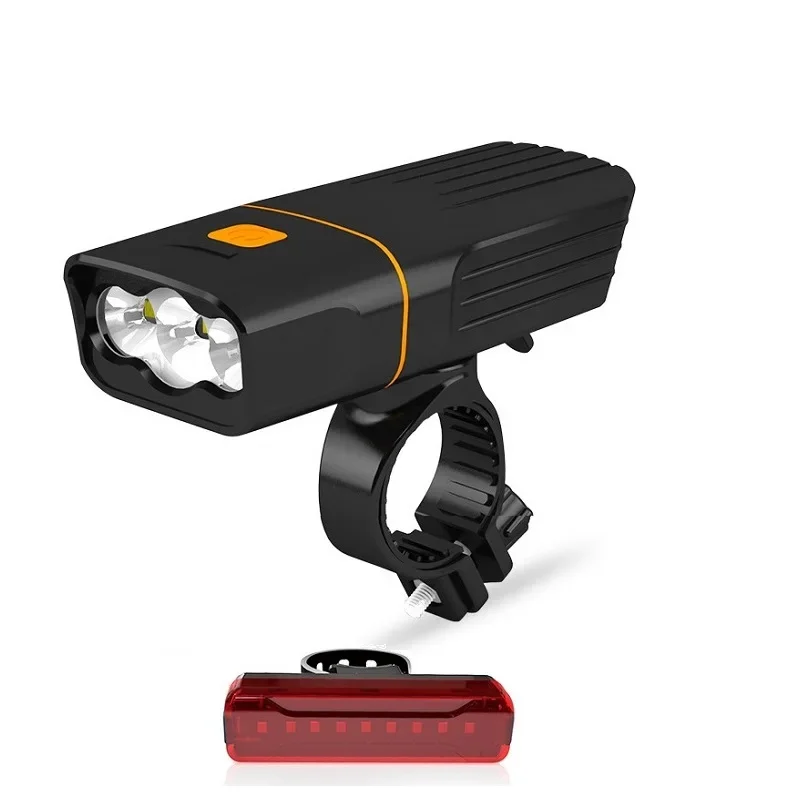 1000lm USB rechargeable front and back led waterproof bicycle light set