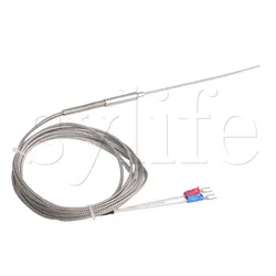K Type Thermocouple Temperature Controller Stainless Steel Sensor 1.5mm Probe 2m