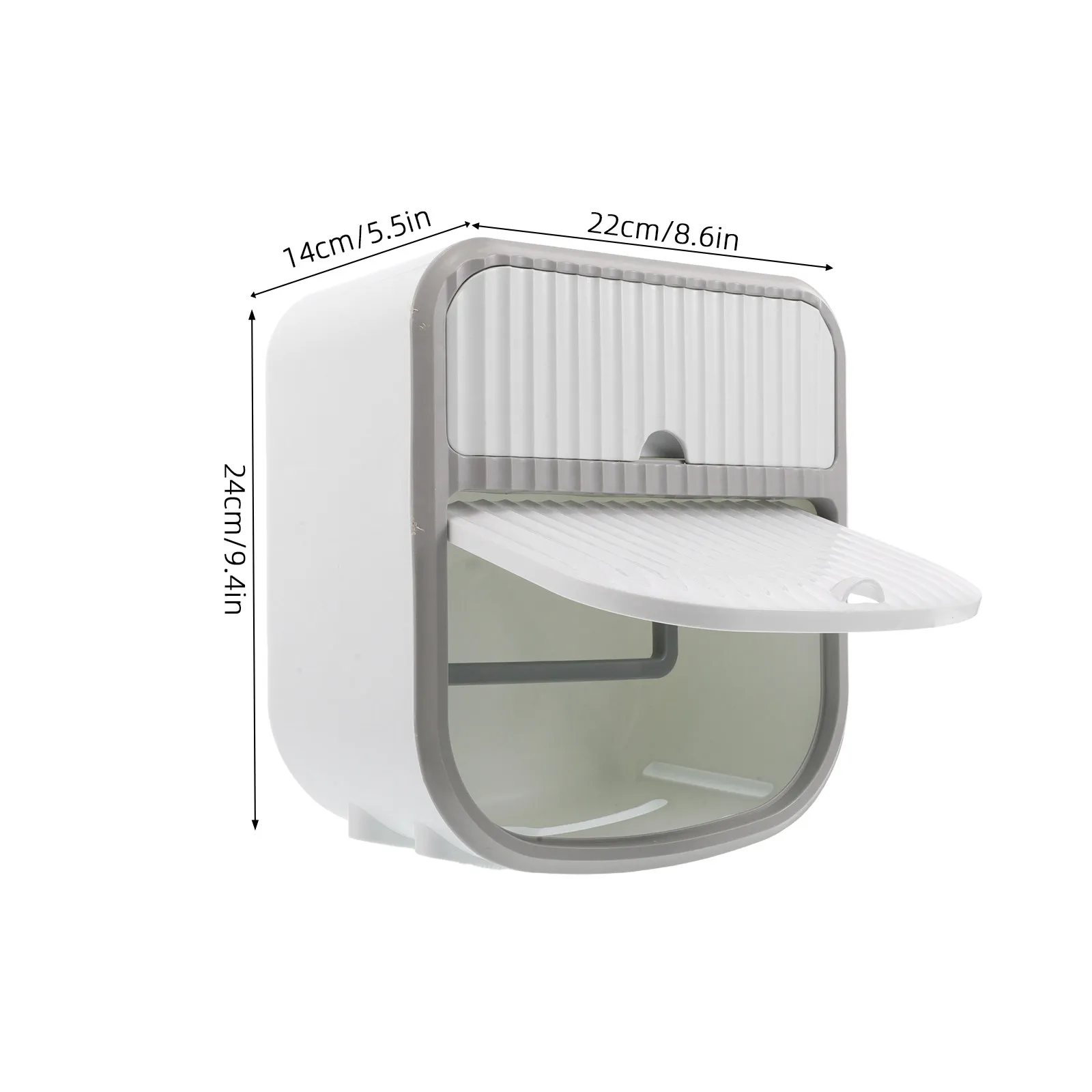 Waterproof Wall Mount Tissue Box Holder for Bathroom Compact Dual Layer Tissue Dispenser Modern Sleek Design Quick Wipe