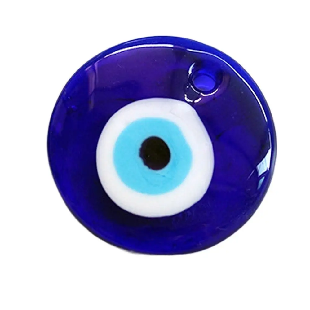 

Vintage 25/30/40/60MM Evil Eye Charms Beads Classic Round Blue Eye Pendant Unisex Punk Hip Pop Lucky Blue Eye Keychain Making