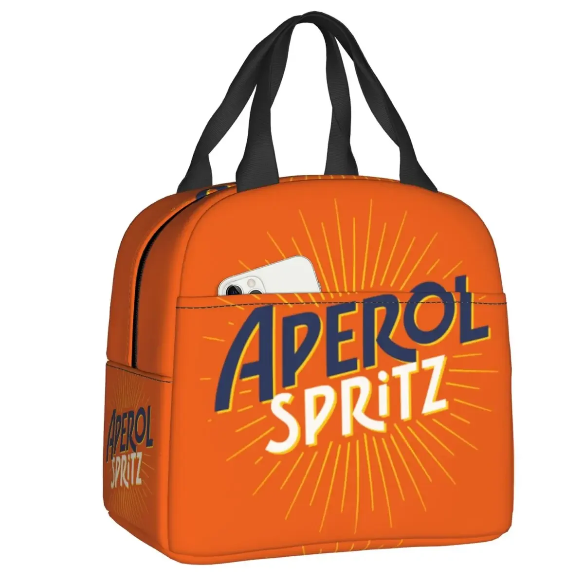 Custom Italy Spritz Aperols Lunch Bag Women Thermal Cooler Insulated Lunch Box for Student School