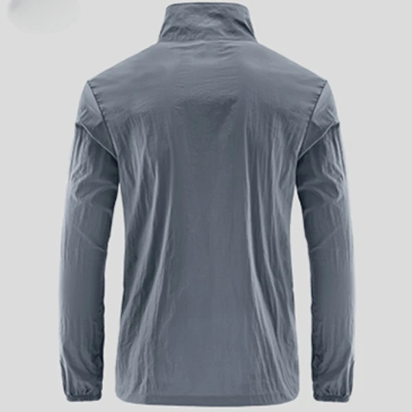 Men Summer Fishing Wear Sun Protective Clothing Outdoor Ultra-thin Breathable Quick Drying Hiking Sports Skin Windbreaker Coat