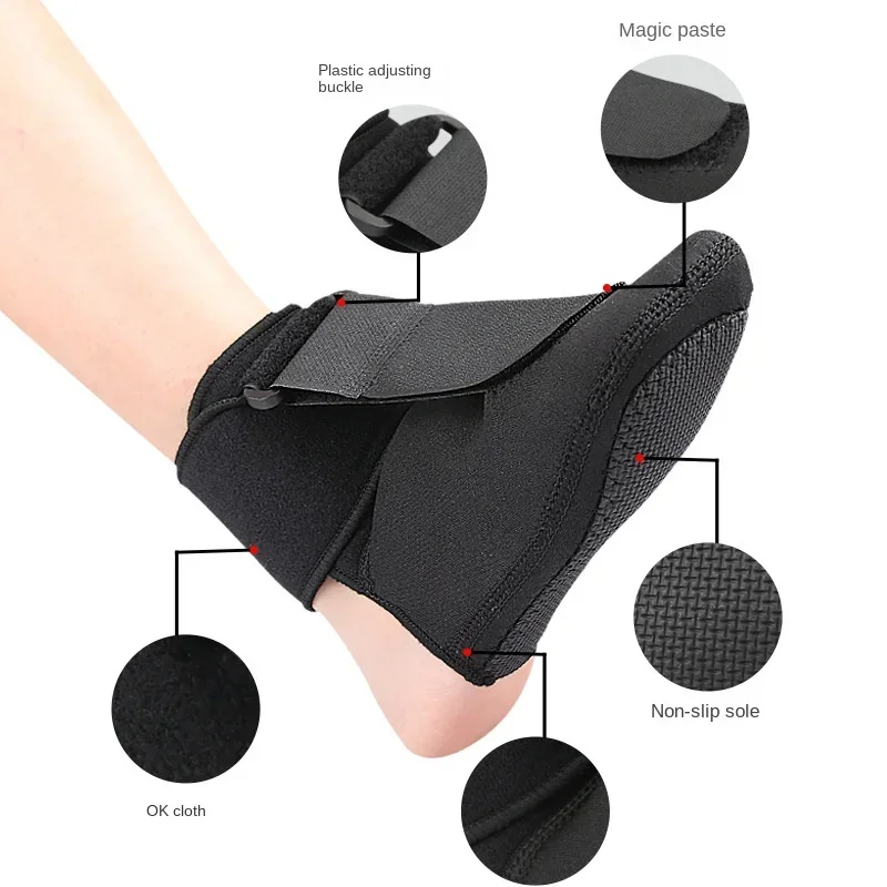 Adjustable Plantar Fasciitis Night Foot Splint Drop Orthotic Brace Elastic Dorsal Night Splint Foot Rehabilitation Stretch Strap