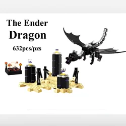 Pixel Block World Building Block Battle Final Dragon The Ender Dragon Assembly Building Block Model Boy Toy Christmas Gift