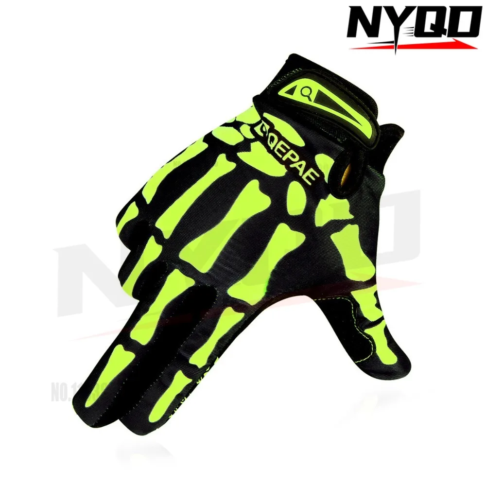 

outdoors Full Finger Skull Gloves Skeleton Pattern Bicycle Cycling Motorcycle Racing Riding Riding Gloves Bike guantes moto