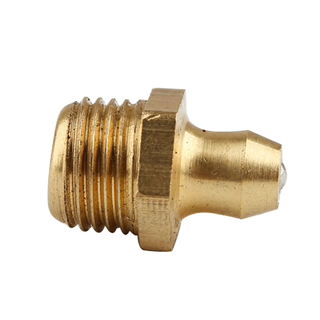 15 Pcs set Grease Nipple Set M6 M8 M10 Oil Nozzle Fitting Kit Threaded Brass Straight Grease Nipples