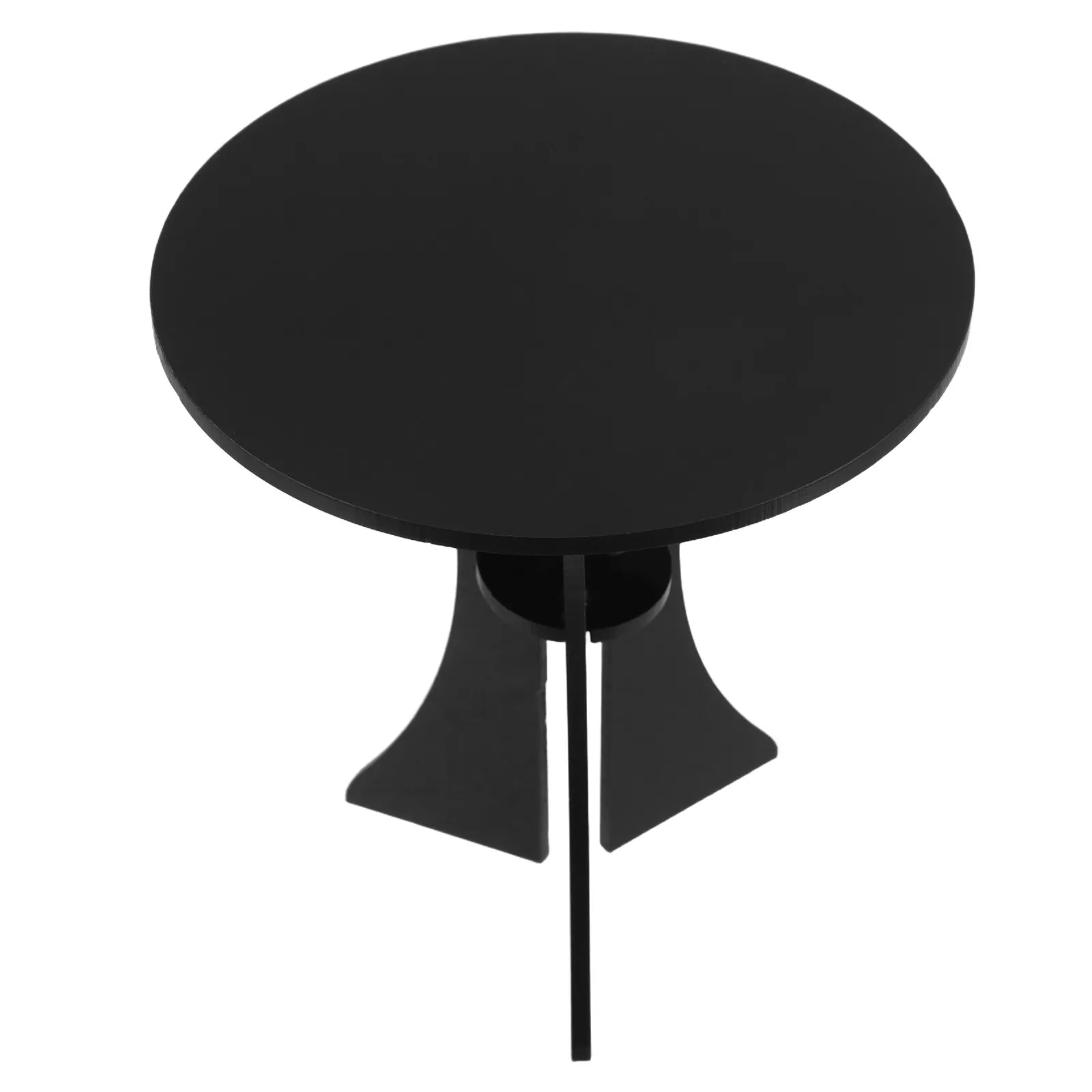 

Miniature Acrylic Coffee Table Elegant Round End Table for Dollhouse Mini House Furniture Accessories Craft Decoration