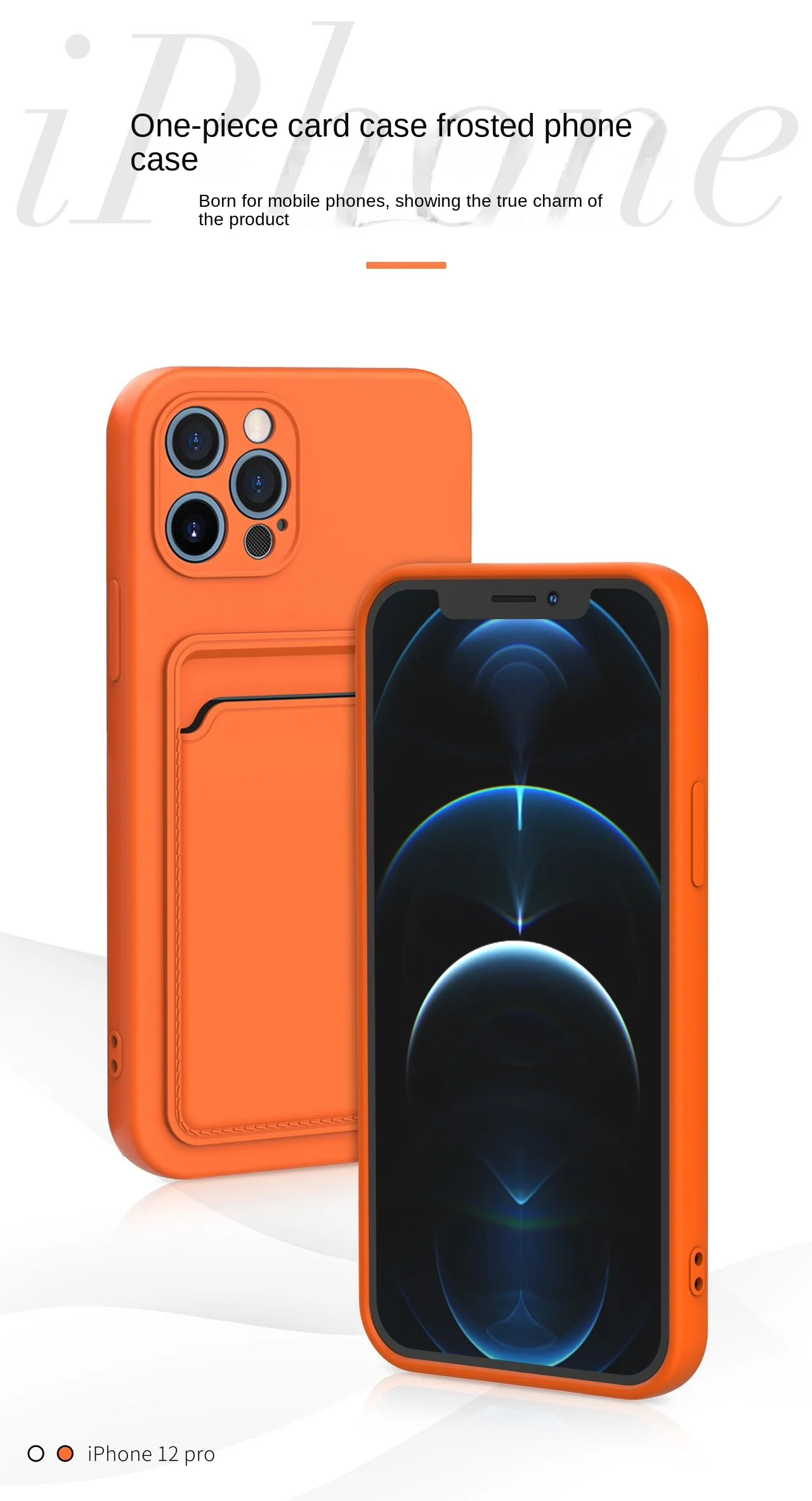 TPU Weiche Kartenhülle Integrierte Handyhülle für iPhone 12 13 14 15 16 17 18 Pro Max Mattierte Rückseite Hautfreundliche Handyabdeckung – Detail 1