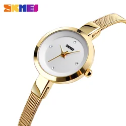 SKMEI 1390 Luxury Girl Bracelet Womens Wristwatch Elegant Sport Waterproof Quartz Watch For Women Dress lady Clock Montre Femme