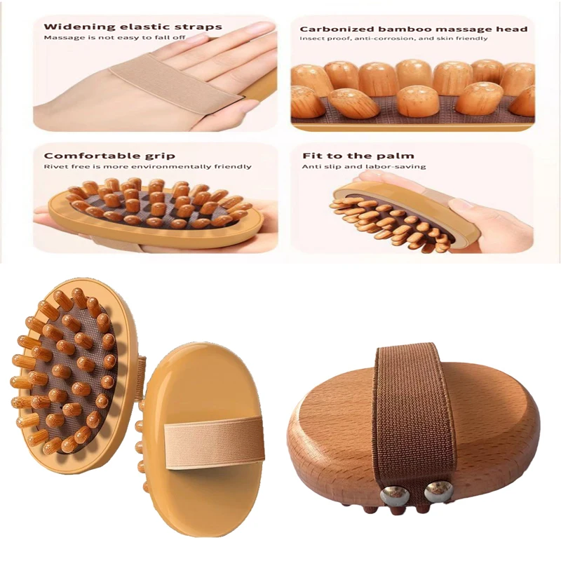 

Body Anti Cellulite Brush Soothing Wooden Essential Oil Spa Air Cushion Massage Hair Comb Scalp Massage Brush Dead Skin Remover