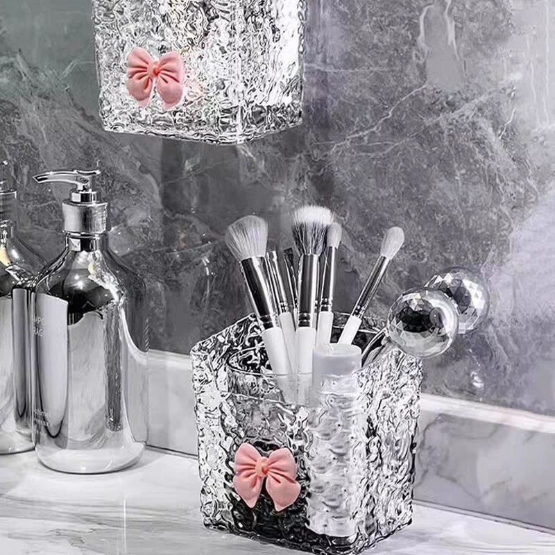 Punch-Free Zahnpasta Halter Wand Make-Up Pinsel Organizer Lagerung Rack Badezimmer Lagerung Box Ablauf Box