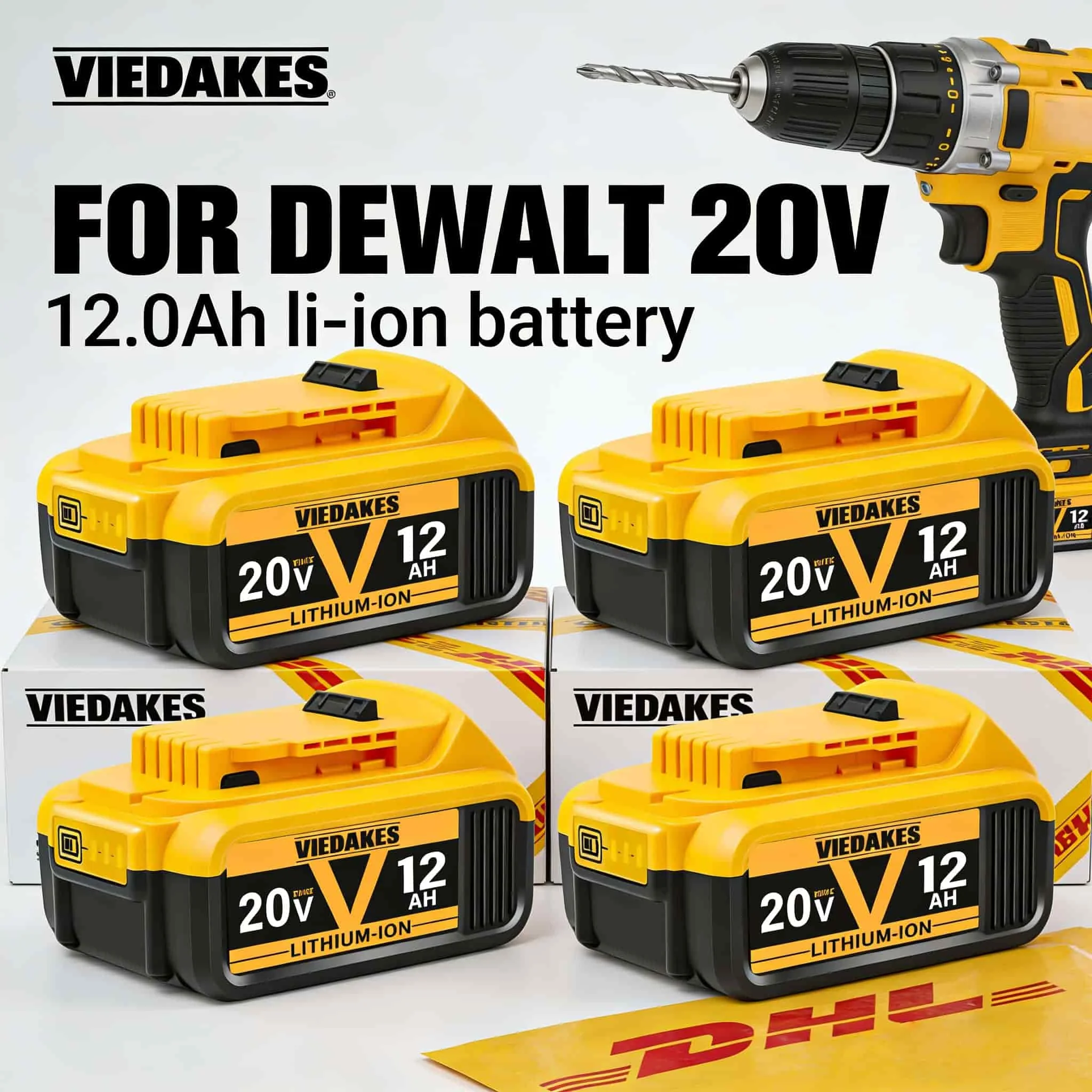 

For DEWALT 20V Lithium Ion battery 12.0Ah battery for DEWALT DCS551 DCS550 cut off tool, high capacity long lasting battery