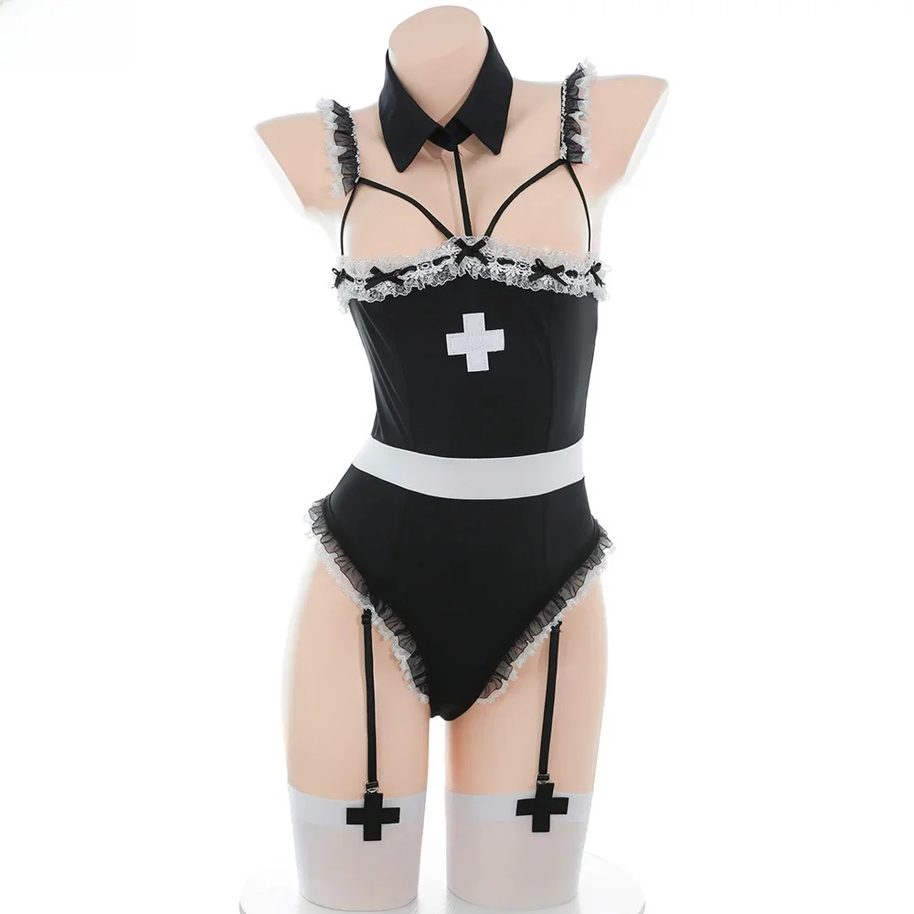 

2025 New Hot Erotic Sexy Anime Girl Nurse Uniform Sexy Lingerie Women Maid Bodysuit Temptation Pajamas Outfits Erotic Costumes