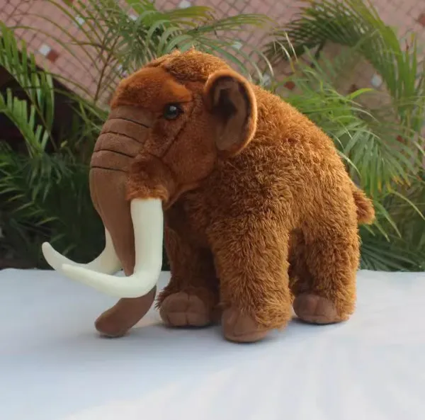TAMMYFLYFLY أفخم ماموث نابض بالحياة ، 13 "الحيوانات المحشوة الماموث ، لعبة الفيل الناعمة القطيفة ، لعبة محشوة ، ألعاب محبوب #3
