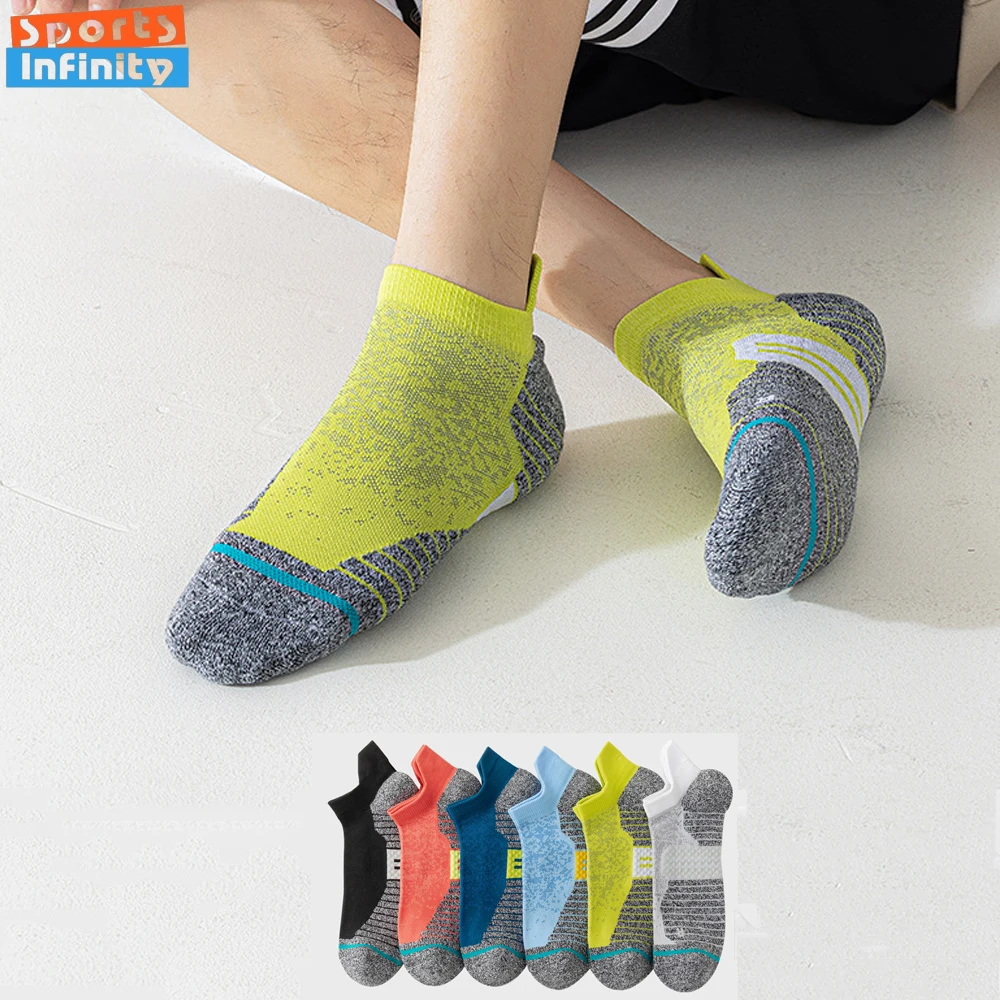 

Professional Running Socks Towel Soles Shock Absorption Sweat-absorbing and Breathable Sports Socks Men and Women Short Socks