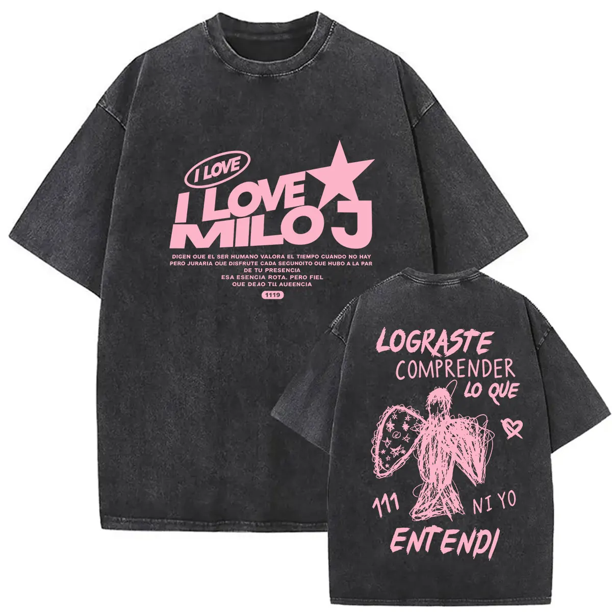 I Love Milo J Album 2026 Vintage Washed T Shirts Men Women Summer Fashion Cotton Short Sleeve T-shirt High Quality Clothing Tees