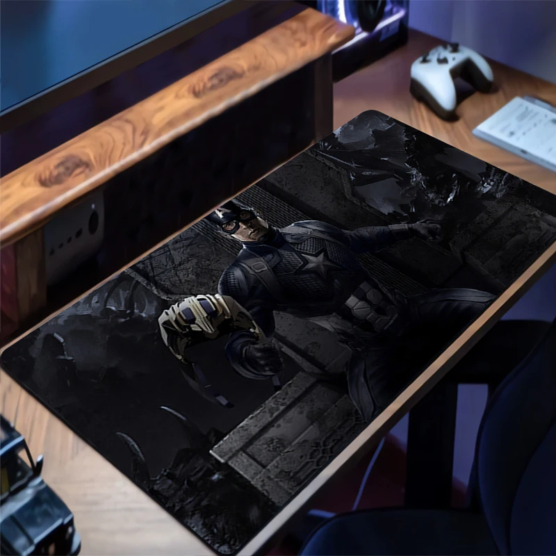 Mouse Pad M-marvel C-captain A-america Gaming New Mousepad MousePads Cool Table Keyboard Pad Non-Slip Soft Computer Desk Mat