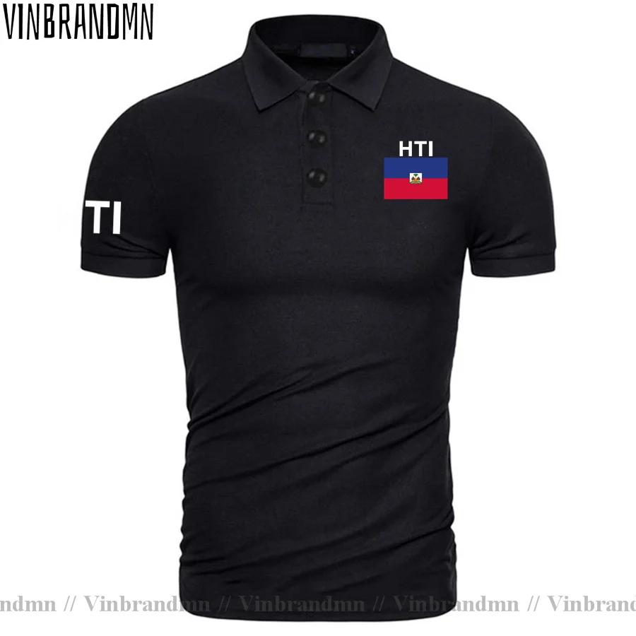 Haiti Haitian Polo Shirt Men Short Sleeve 100% Cotton Shirts New Printed For Country 2023 Nation Team Flag Clothing Hayti Ayiti