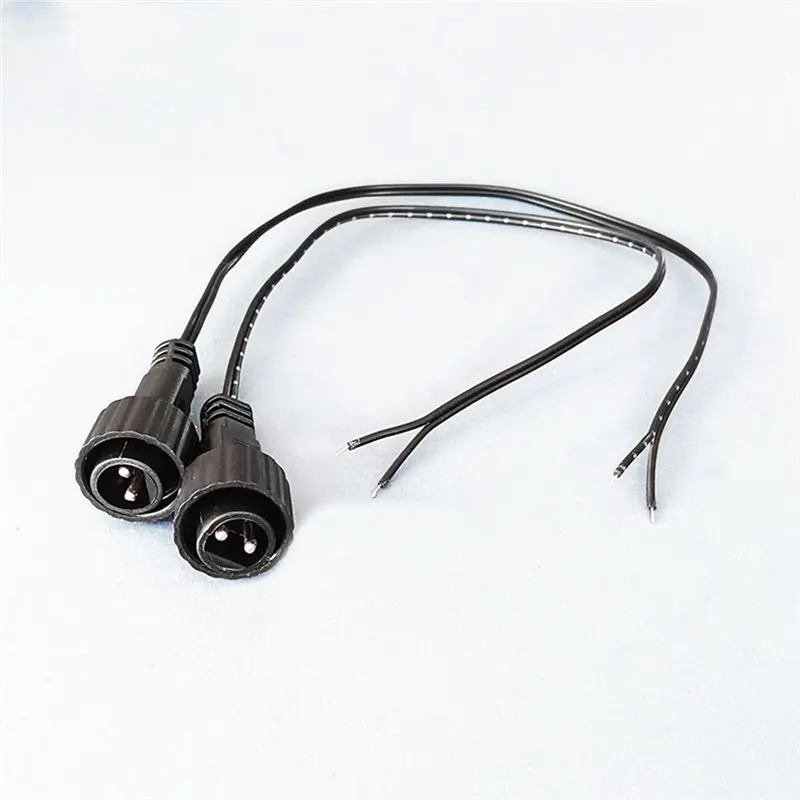 RABIT AS59For Solar String Lights Compatible 50Pc 2Pin LED Connector With 25Cm Wire, IP65 Waterproof, 220V Rating