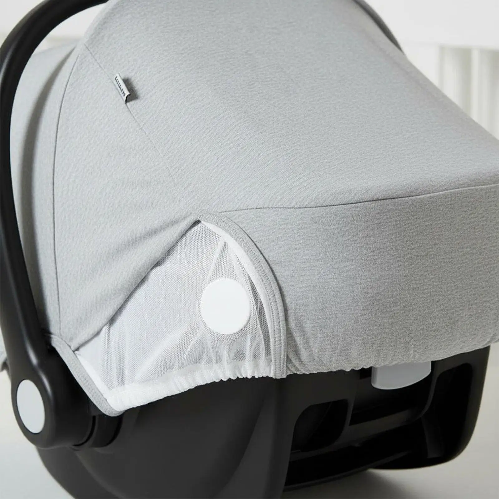 Stroller Sun Shade Canopy for Baby Comfort with Elasticized Hem Hook Loop Fasteners for Car Seat