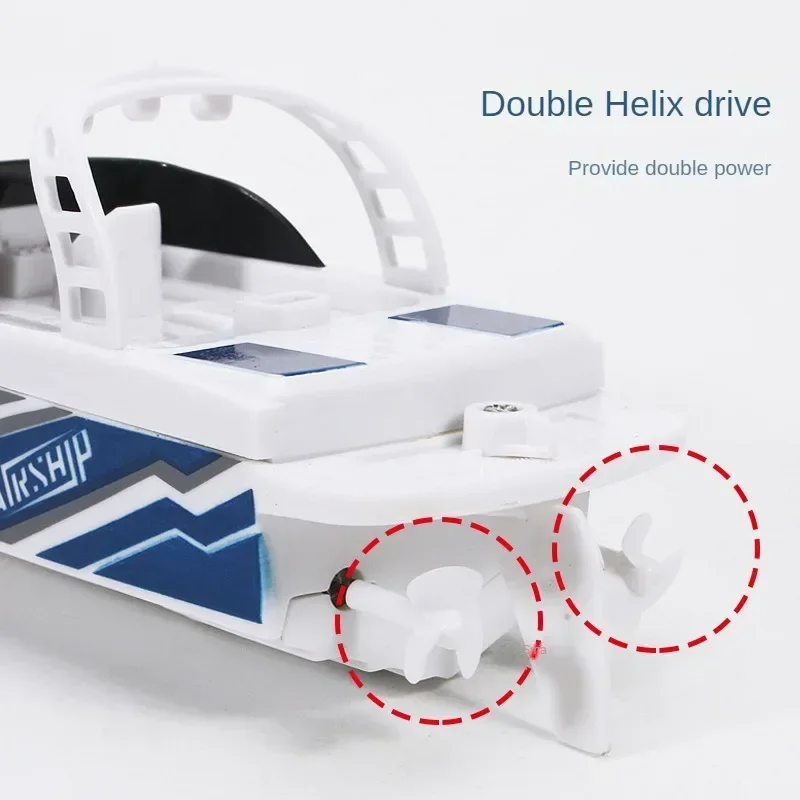 Mini barco Rc de 2,4 Ghz, Control remoto, recargable, doble Motor, barco de carreras, regalo RTR, playa, niño, niña, regalo de cumpleaños para niños
