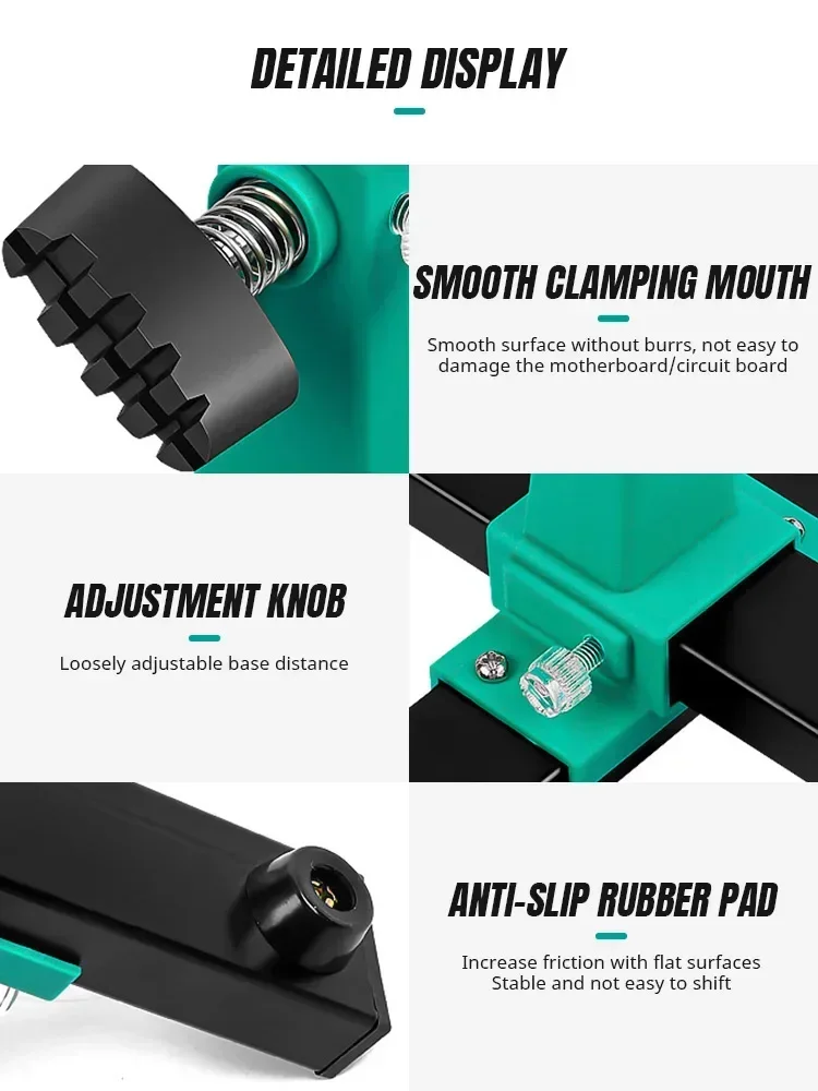 Saldatura di circuiti stampati Riparazione Dispositivo di smontaggio Supporto per scheda madre regolabile 360 ° Supporto per la manutenzione del