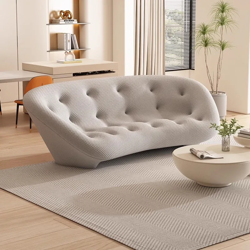 Linlamlim Luxury Italian shell Sofa – Unique Modern Design, Upholstered Fabric Couch for Living Room or Lounge,Ergonomic Seating