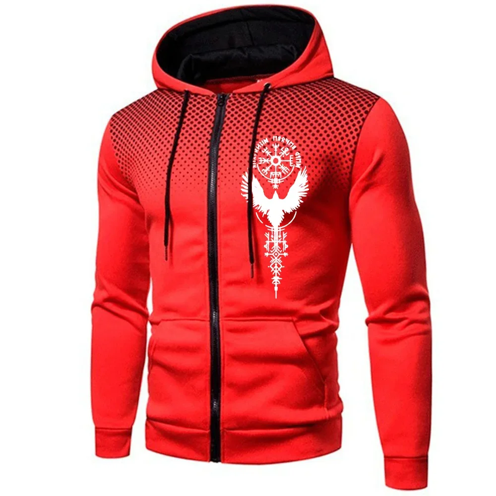 

Autumn Winter Versatile Men's Sweatshirts Zip Jacket Daily Hoodies Fashion Mens Casual Outdoors Printing Quality Sports Clothing
