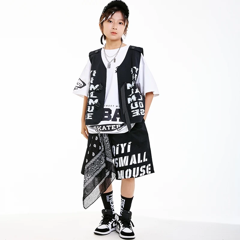 Nouveaux vêtements à la mode pour garçons, Costumes de danse de rue Jazz pour enfants, vêtements d'entraînement de danse Hip-Hop, tenue de spectacle DN20433
