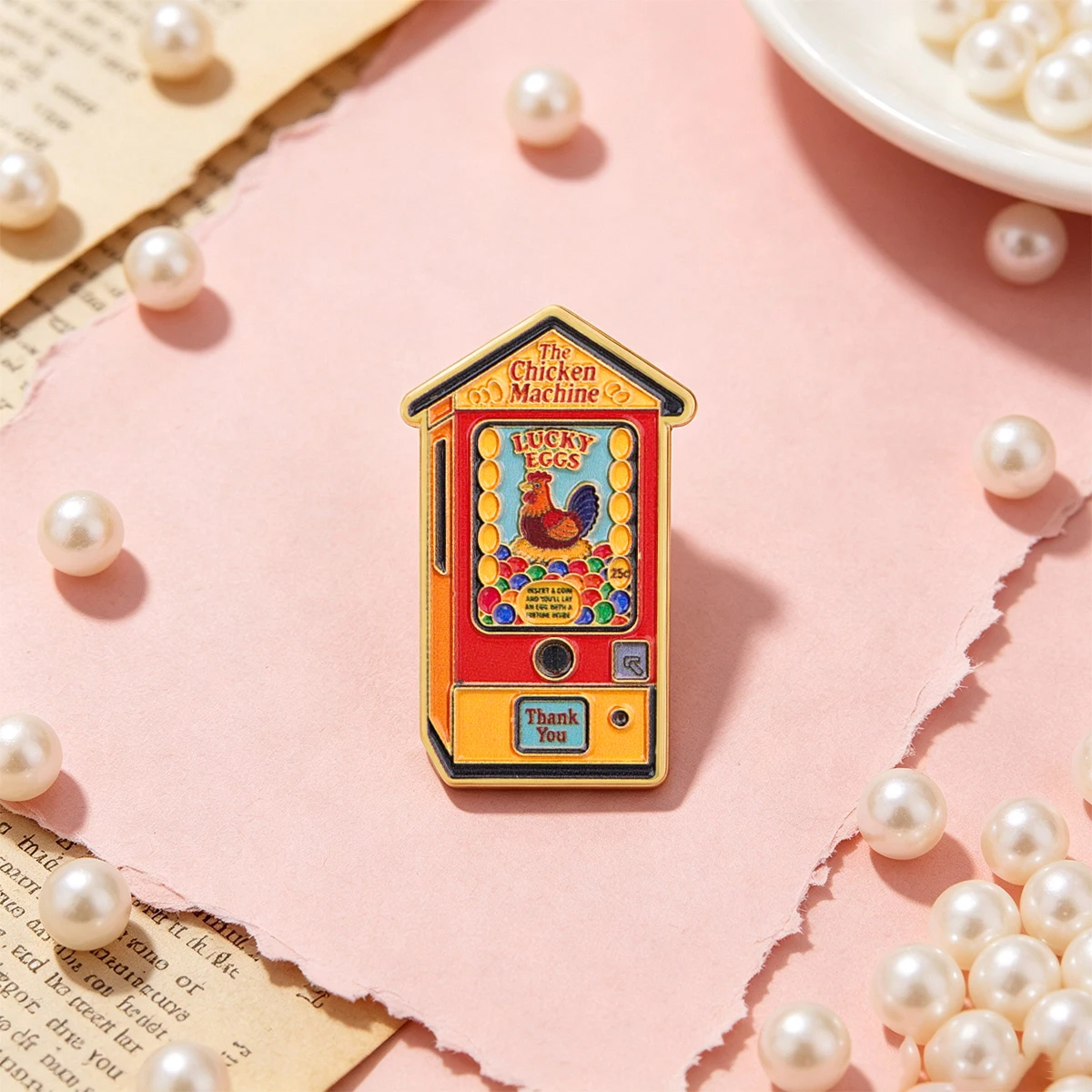 9 Stück Die Hühnermaschine Emaille-Anstecknadel Glücks-Eier Anstecknadel Retro-Spiel Metall-Brosche für Rucksack Jacke Kleidung Dekoration Geschenk – Detail 5