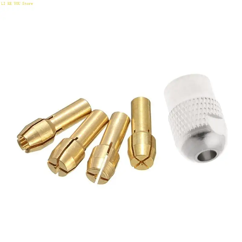 W3JE 10pcs Brass Drill Collet Bits для роторного инструмента 0,5-3,2 мм 4,3 мм хвостовика
