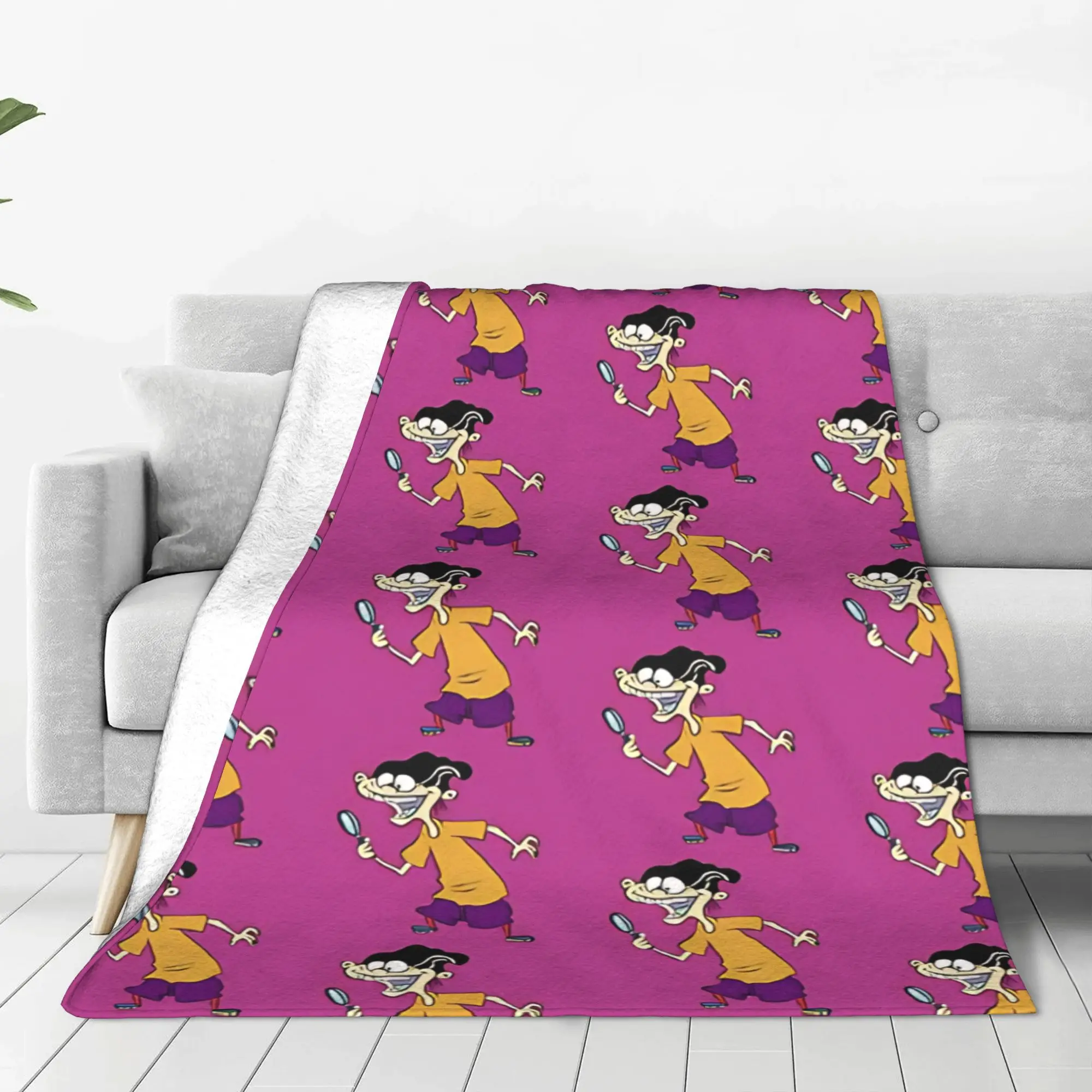 1PC vintage Ed  Edd  Eddy Home Room Decorations Winter Blankets For Adults Bedding Home Interior Sofa Knee